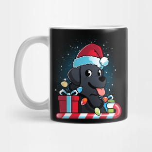 Black Labrador Dog Christmas Mug